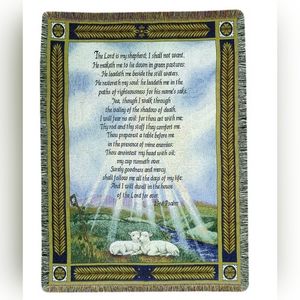 23rd Psalm Tapestry Afghan 72"x54"